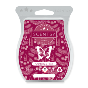 Cranberry and Tinsel Scentsy Wax Bar